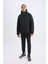 DeFactoFit Şişme Mont Su İtici Slim Fit Dar Kesim Kapüşonlu Fermuarlı Cepli A3519AX24WN 2