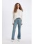 Oversize Geniş Kalıp Yarım Balıkçı Yaka Uzun Triko Kazak R6044AZ24WN 2