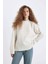 Oversize Geniş Kalıp Yarım Balıkçı Yaka Uzun Triko Kazak R6044AZ24WN 4