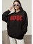 Ac Dc Back In Black Müzik Grubu Baskılı Unisex Oversize Tasarım Hoodie 2