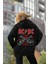 Rock Metal Müzik Grubu Baskılı Unisex Oversize Ac Dc Hoodie 3