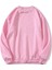 Unisex Oversize Bisiklet Yaka Basic Are You Ok Honey Baskılı Sweatshirt - Pembe 2