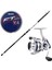 Okuma Surf Kamışı Seti Okuma Aria Tele Surf 3,90 cm 100-200 gr Surf Kamışı&okuma ARIA-6000A Painting Silver 1bb Olta Makinesi 2