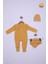 Babyhola 45CM Prematüre Serisi Pamuk Dıştan Dikişli Boydan Çıtçıtlı Tulum Bere Önlük Takım 22432 1