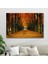 Tekli Yatay Kanvas Duvar Tablosu Sonbaharda Ağaç Manzarası 1