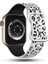 Apple Watch 44/45/46/49mm Kordon Leopar Desen Yumuşak Silikon Kordon 2/3/4/5/6/se/7/8/9/10/11/ultra 3