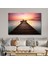 Tekli Yatay Kanvas Duvar Tablosu Pembe Gök ve Iskele Manzarası 1