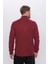 Erkek Slim Fit Dar Kesim Fermuarlı Bordo Dik Yaka Triko Kazak 5