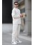 Ekru Basic Uzun Kollu Eşofman Takımı 5960 3