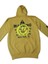 Erkek Çocuk Önü Arkası Kolu Emoji Smile Desenli Hardal Renk Kanguru Cepli Kapüşonlu Sweatshirt 2