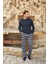Erkek Tekin Jakarlı Kışlık Lacivert Pijama Takım 3380 2