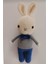 Süslü Minik Erkek Tavşan Organik Örgü Oyuncak 1