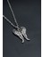 Melek Kanatlı Gümüş Kaplama Unisex Düz Zincir Kolye kod 822 1