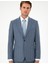 Erkek Koyu Mavi Slim Fit Çizgili Yün Kaşmir Karışımlı Takım Elbise 50291986-VR032 3