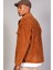 Erkek Camel Gömlek Model Oversize Pamuklu Kadife Ceket 2