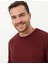 Erkek Bordo Slim Fit Bisiklet Yaka Basic Triko Kazak 50257290-VR014 4