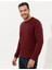 Erkek Bordo Slim Fit Bisiklet Yaka Basic Triko Kazak 50257290-VR014 6