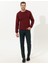 Erkek Bordo Slim Fit Bisiklet Yaka Basic Triko Kazak 50257290-VR014 1