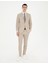 Erkek Bej Ekstra Slim Fit Çizgili Yün Takım Elbise 50285416-VR011 1