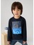 04-09 Yaş Erkek Çocuk Siyah - Mavi Renk Blue Black Uzun Kol Sweat 2