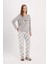 Fall in Love Looney Tunes Pijama Takım Welsoft Pelüş Bisiklet Yaka Uzun Kollu Üst Desenli Alt C5482AX24AU 2