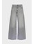 Weslie Gri Normal Bel Wideleg Patı Fermuarlı Jean Pantolon C 4530-209 1