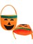 Halloween Balkabağıtemalı Keçe Hediye Şeker Koyma Çantası 16X19 cm 5 Adet 3