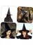 Halloween Siyah Renk Polyester Naylon Cadı Şapkası 37X35 cm Yetişkin 1 Adet 2