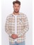 Erkek Slim Fit Dar Kesim Oduncu Tek Cep Kareli Kışlık Gömlek 2