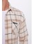 Erkek Slim Fit Dar Kesim Oduncu Tek Cep Kareli Kışlık Gömlek 4