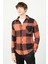 Slim Fit Uzun Kollu Kareli Tek Cepli Kışlık Oduncu Erkek Siyah Gömlek 3