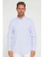 Slim Fit Uzun Kol Çizgili Yaka Düğmeli Erkek Gömlek 2