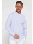 Slim Fit Uzun Kol Çizgili Yaka Düğmeli Erkek Gömlek 1