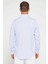 Slim Fit Uzun Kol Çizgili Yaka Düğmeli Erkek Gömlek 5