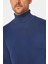 Slim Fit Tam Boğazlı Tüylenme Yapmayan Erkek Lacivert Kazak 4