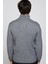 Erkek Slim Fit Dar Kesim Yumuşak Dokulu Desenli Dik Yaka Düğmeli Triko Gri Kazak 5