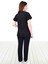 Siyah Unisex Model Cerrahi Lüks Üniforma Takım 3
