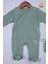 Babyhola 45CM Prematüre Serisi Pamuk Dıştan Dikişli Boydan Çıtçıtlı Patikli Tulum Bere Önlük Takım 22416 2
