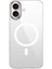 Apple iPhone 16 Plus Kılıf Magsafe Şarj Özellikli Şeffaf Cam Arka Yüzey Zore G-Glass Kapak-Şeffaf 1