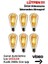Rustik LED Ampul 6'lı Eko Paket Amber E27 Duy Armut Tipi 4 W Dekoratif Vıntage Aydınlatma 1
