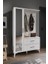 Oslo Aynalı Portmanto Vestiyer %100 MDF Klasik Tasarım 5 Raflı 110x181x36 cm Ölçülerinde 1