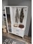 Oslo Aynalı Portmanto Vestiyer %100 MDF Klasik Tasarım 5 Raflı 110x181x36 cm Ölçülerinde 3