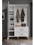 Oslo Aynalı Portmanto Vestiyer %100 MDF Klasik Tasarım 5 Raflı 110x181x36 cm Ölçülerinde 4