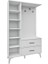 Oslo Aynalı Portmanto Vestiyer %100 MDF Klasik Tasarım 5 Raflı 110x181x36 cm Ölçülerinde 6