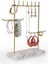 Takı Standı Alt Kısmı Mermer Desenli 27 cm Genişlik 28 cm Yükseklik Gold-Beyaz 1