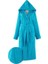 Pamuk Kapüşonlu Unisex S M Bornoz Lara Turkuaz 1