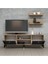 Mobilya 138 cm TV Ünitesi Çam ve Mermer Desenli Modern Tasarım Oturma Odası Mobilyası 3