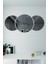 Dekoratif Çift Taraflı Füme Cam Yuvarlak Duvar Aynası 3 Parça 135x60 cm Modern Stil 2