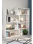 Modern Kitaplık Beyaz 1. Sınıf Suntalam 118x120x20 cm Minimalist Tasarım Ev ve Ofis Kullanımı 1
