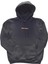 Erkek Kapüşonlu Bağcıklı Kanguru Cepli Fosforlu Yazı Baskılı Siyah Sweatshirt Esk-Plz 1